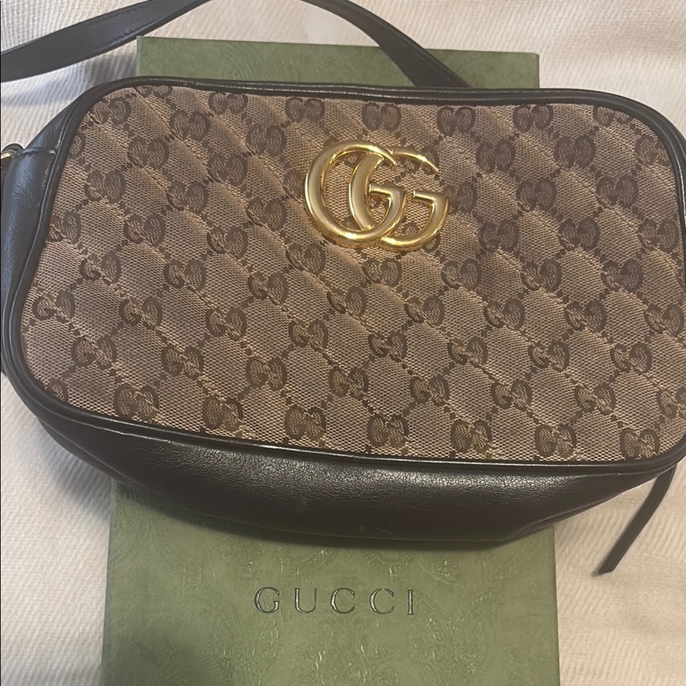 Gucci Brown and Black Crossbody Bag